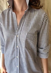 Le Classic Linen and Cotton  Shirt in Franco Stripes