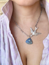Esprit Sparrow in Silver with Diamonds on a Silver Scotish watch chain necklace