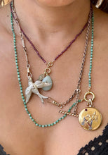 Emerald and Silk Thread  Necklace