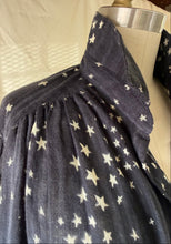 Joan D'Arc button up in black with white stars