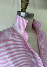 Le Chemise Collared Shirt in Cotton pink stripe seersucker
