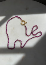 Ruby and Silk Thread  Necklace