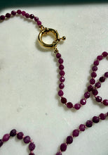 Ruby and Silk Thread  Necklace