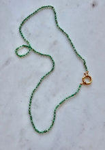 Emerald and Silk Thread  Necklace