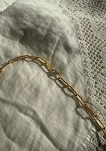 JEANE 14k gold carabiner papeclip necklace