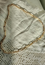 JEANE 14k gold carabiner papeclip necklace