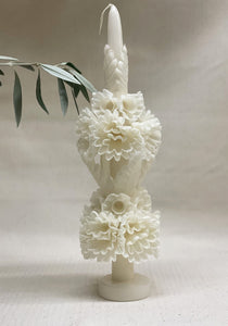 "PRINCESA" Ceremonial Beeswax Flower Candle in Vanilla ONLINE EXCLUSIVE