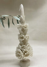 "PRINCESA" Ceremonial Beeswax Flower Candle in Oatmeal ONLINE EXCLUSIVE