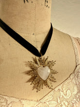 SACRÉ CŒUR Antique Gold Rose Quartz 18k with French Black Velvet Ribbon