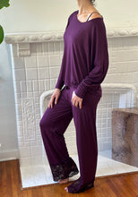 BUNDLE Belucci Camisole and Drawstring Pant & Ellie Batwing Top TENCEL™ Modal Set in Grape Wine