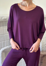 BUNDLE Belucci Camisole and Drawstring Pant & Ellie Batwing Top TENCEL™ Modal Set in Grape Wine