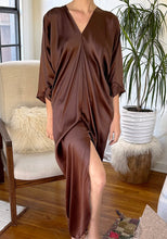 Aura Silk Dress in Cocoa
