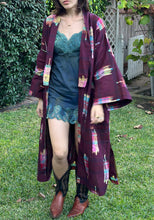 Cler Kimono in Bordeaux Ikat