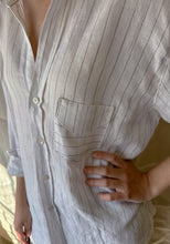 Le Classic Linen Shirt in Eden Roc Stripes