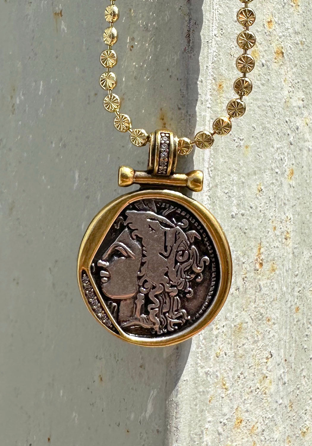 Pendentif Ancien En Argent Vermeil - Début 1900 - Style Vintage | Occasion
