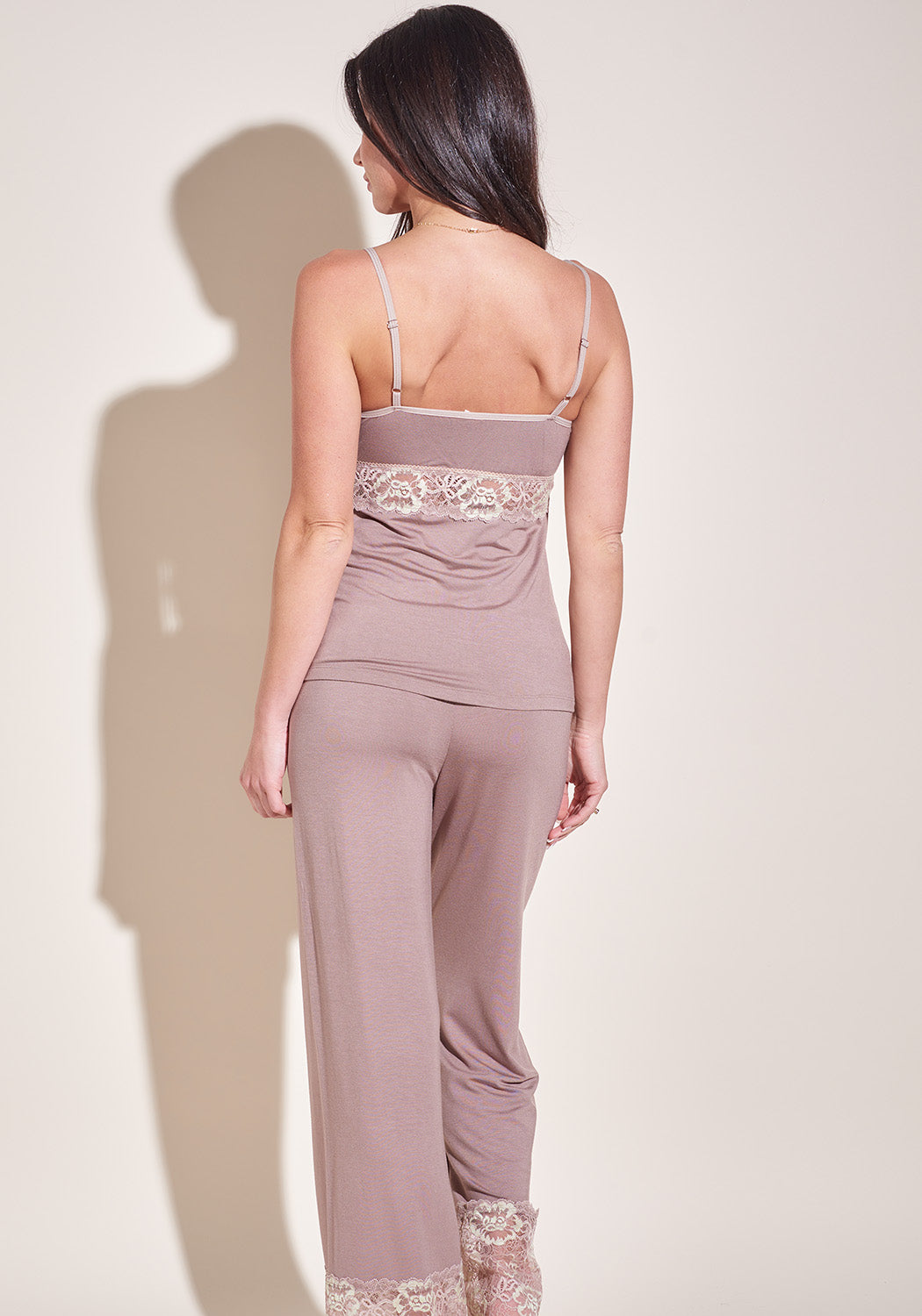 Belucci Camisole and Drawstring Pant Set in TENCEL™ Modal Celedon Taupe