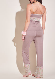 Belucci Camisole and Drawstring Pant Set in TENCEL™ Modal Peony Taupe