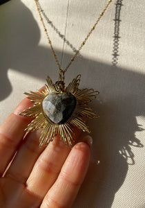 SACRÉ CŒUR Antique Gold Pyrite Crystal 18k Necklace