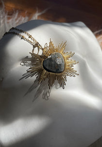 SACRÉ CŒUR Antique Gold Pyrite Crystal 18k Necklace