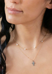 Tribute 18K Gold Paperclip & Pearls Necklace ONLINE EXCLUSIVE
