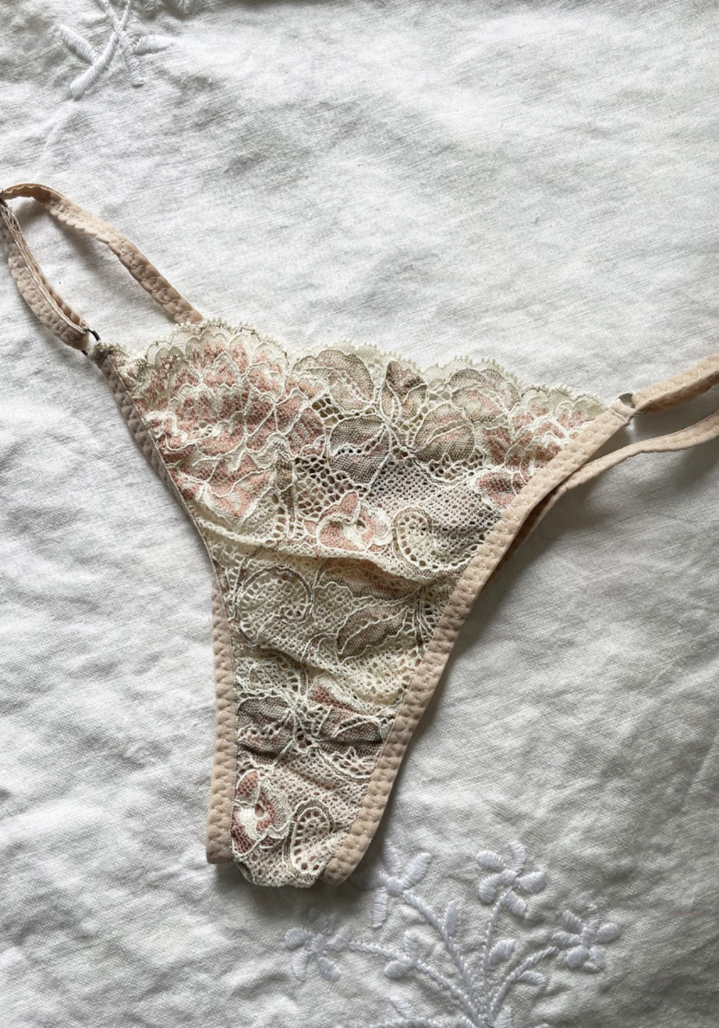 ad oops caught your attention 😌 🔍: Deep V-Neck Lace Thong