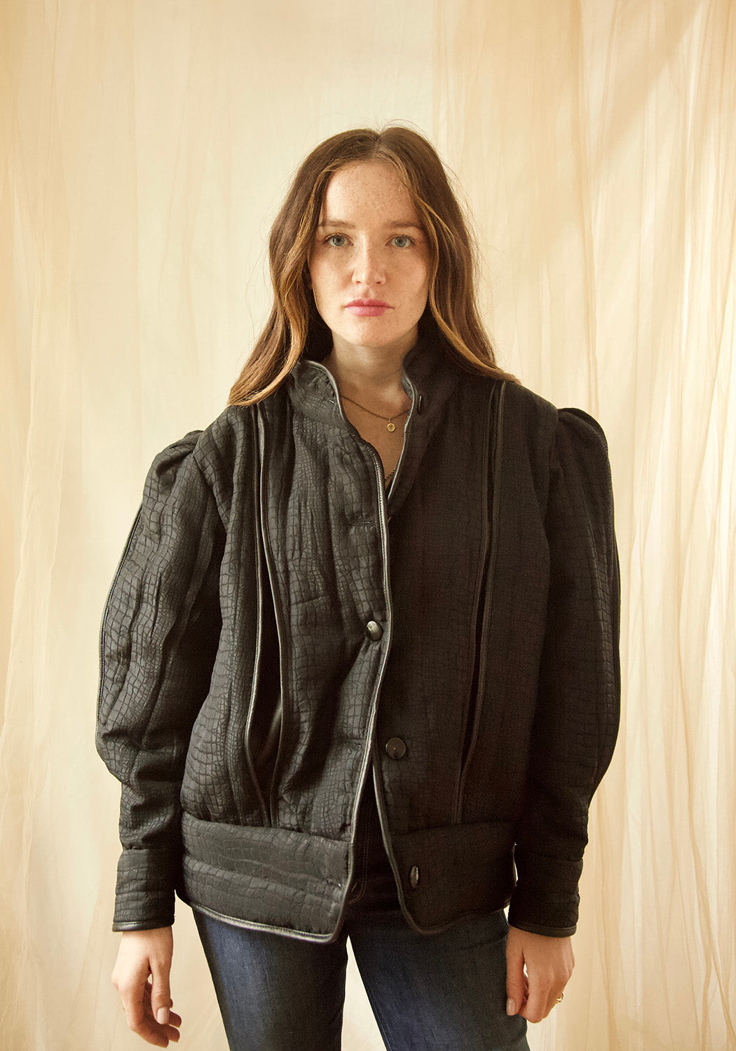 Odette Silk & Leather Puffer Jacket EXCLUSIVE ONLINE!